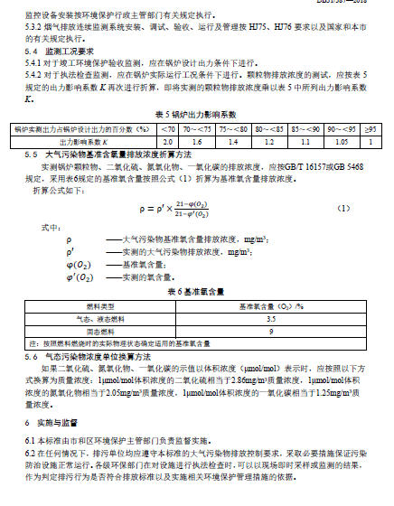 上海市：《锅炉大气污染物排放标准》