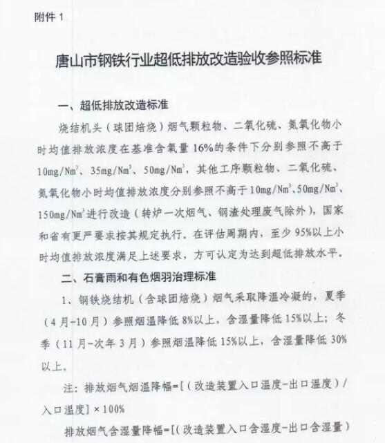 河北省钢铁、焦化、燃煤电厂深度减排攻坚方案