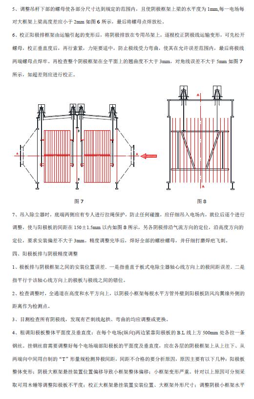 浅谈湿式电除尘器阴阳极系统安装与调整